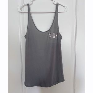 PINK Low Back Glitter Star Tank Top